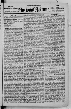 Nationalzeitung on Feb 4, 1869