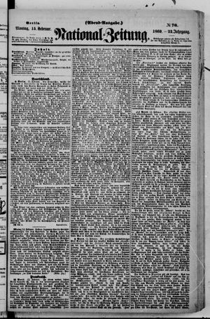 National-Zeitung vom 15.02.1869