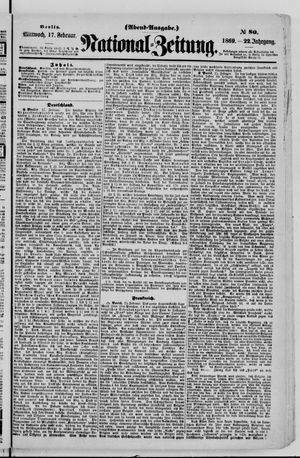Nationalzeitung vom 17.02.1869