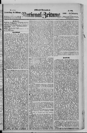 Nationalzeitung on Feb 25, 1869