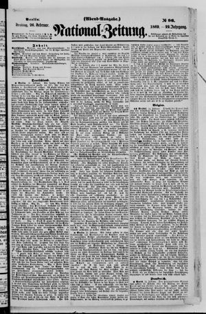 Nationalzeitung on Feb 26, 1869