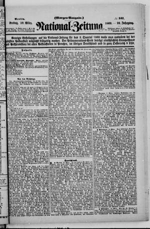 Nationalzeitung vom 19.03.1869