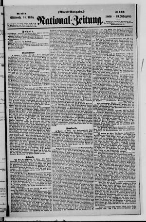 Nationalzeitung on Mar 31, 1869