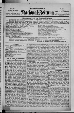 Nationalzeitung vom 02.04.1869