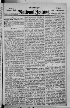 Nationalzeitung vom 02.04.1869