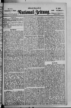 National-Zeitung vom 03.04.1869