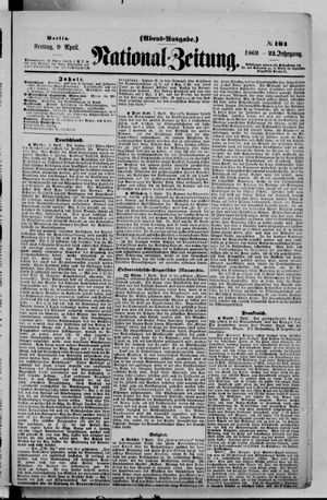 Nationalzeitung vom 09.04.1869
