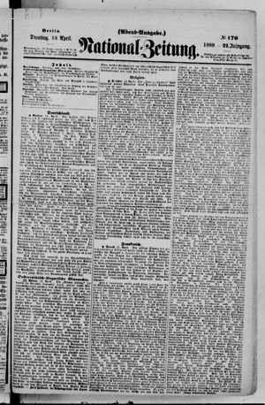Nationalzeitung vom 13.04.1869