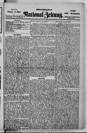 Nationalzeitung vom 19.04.1869