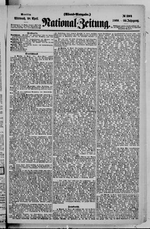 Nationalzeitung vom 28.04.1869
