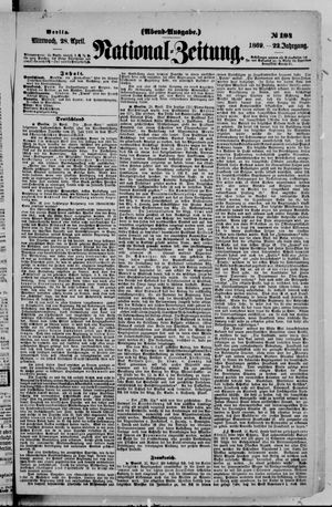 National-Zeitung vom 28.04.1869