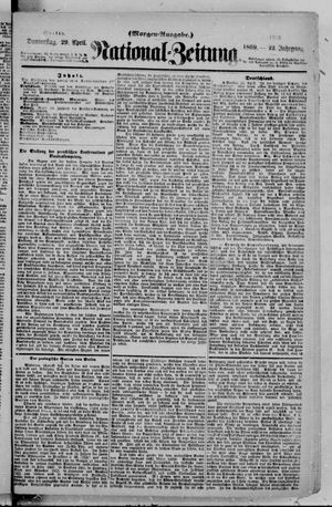 Nationalzeitung vom 29.04.1869