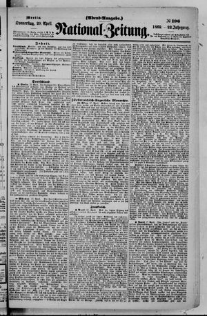 Nationalzeitung vom 29.04.1869