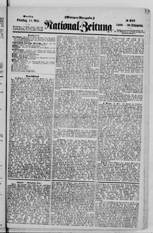 Nationalzeitung vom 11.05.1869