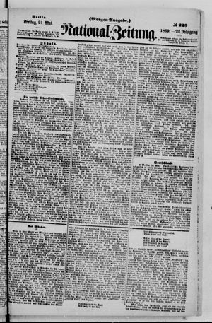 Nationalzeitung on May 21, 1869