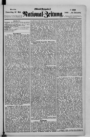 Nationalzeitung vom 27.05.1869