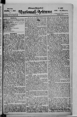 Nationalzeitung vom 01.06.1869