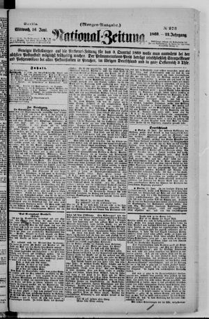 Nationalzeitung on Jun 16, 1869