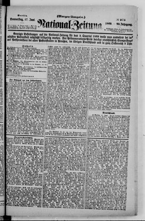 Nationalzeitung vom 17.06.1869