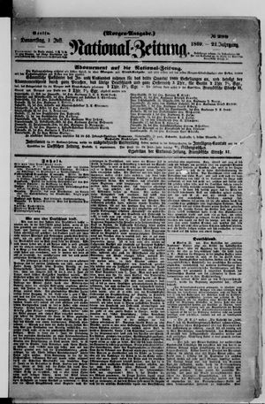 Nationalzeitung vom 01.07.1869