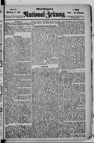 Nationalzeitung vom 21.07.1869