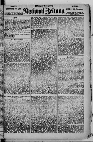 Nationalzeitung vom 22.07.1869