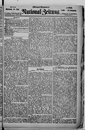 Nationalzeitung vom 28.07.1869