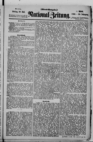 Nationalzeitung on Jul 30, 1869