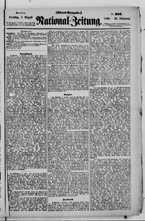 Nationalzeitung vom 03.08.1869