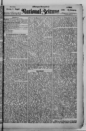 Nationalzeitung vom 06.08.1869