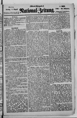 Nationalzeitung vom 06.08.1869