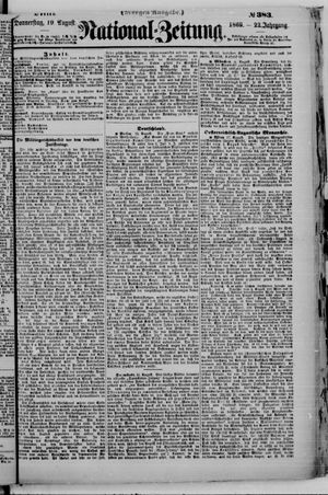 Nationalzeitung vom 19.08.1869
