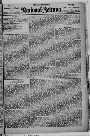 Nationalzeitung vom 29.08.1869