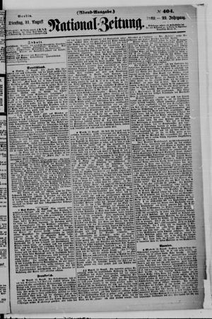 Nationalzeitung vom 31.08.1869