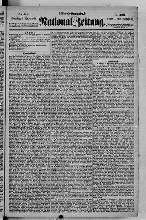 Nationalzeitung on Sep 7, 1869