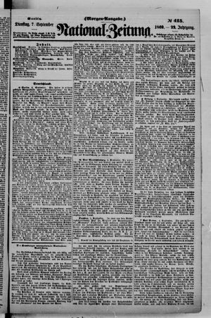 Nationalzeitung vom 07.09.1869