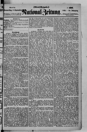 Nationalzeitung on Sep 9, 1869