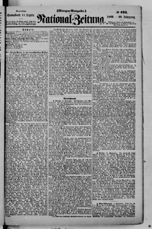 Nationalzeitung vom 11.09.1869