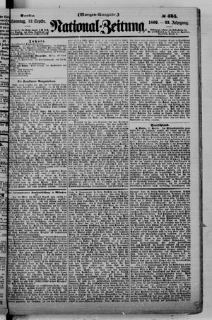 Nationalzeitung vom 12.09.1869