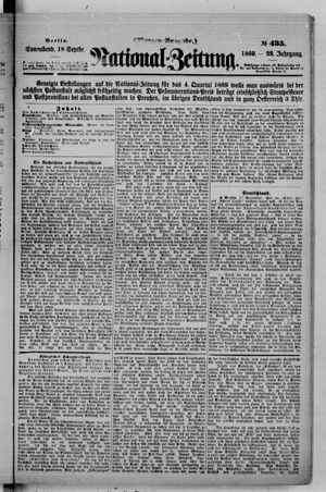 Nationalzeitung vom 18.09.1869