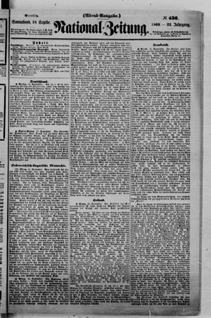 Nationalzeitung vom 18.09.1869
