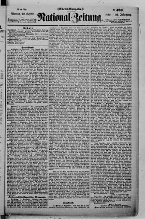Nationalzeitung vom 20.09.1869