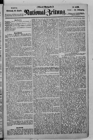 Nationalzeitung vom 22.09.1869