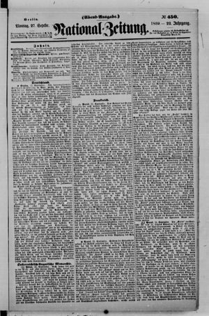 Nationalzeitung vom 27.09.1869