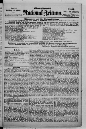 Nationalzeitung vom 28.09.1869