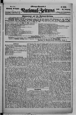 Nationalzeitung vom 29.09.1869