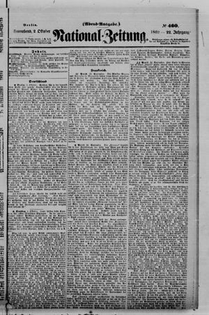 Nationalzeitung vom 02.10.1869