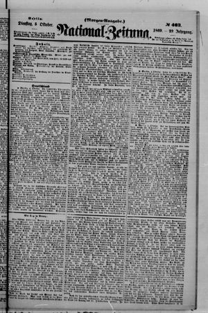 Nationalzeitung vom 05.10.1869