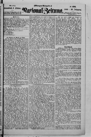 Nationalzeitung vom 09.10.1869