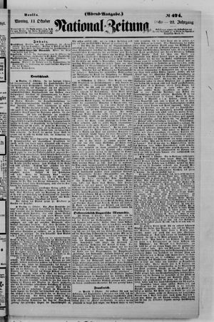 Nationalzeitung vom 11.10.1869